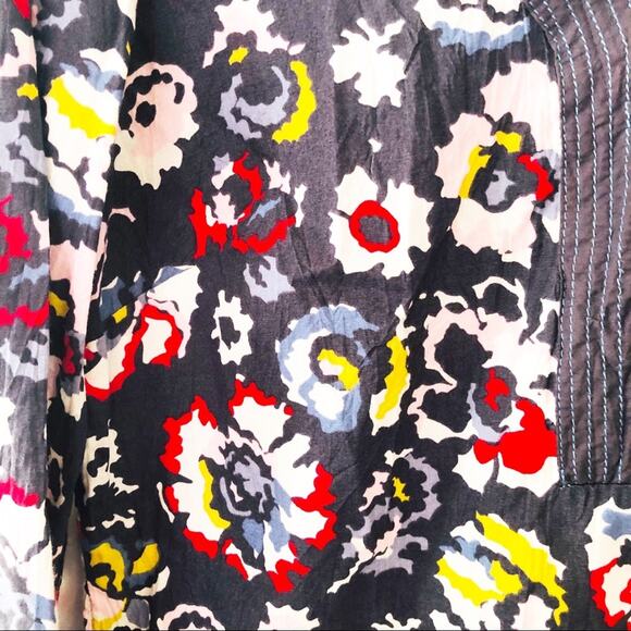 Boden Slate Blue Gray Vibrant Floral Tunic Top US 2 - Picture 5 of 9